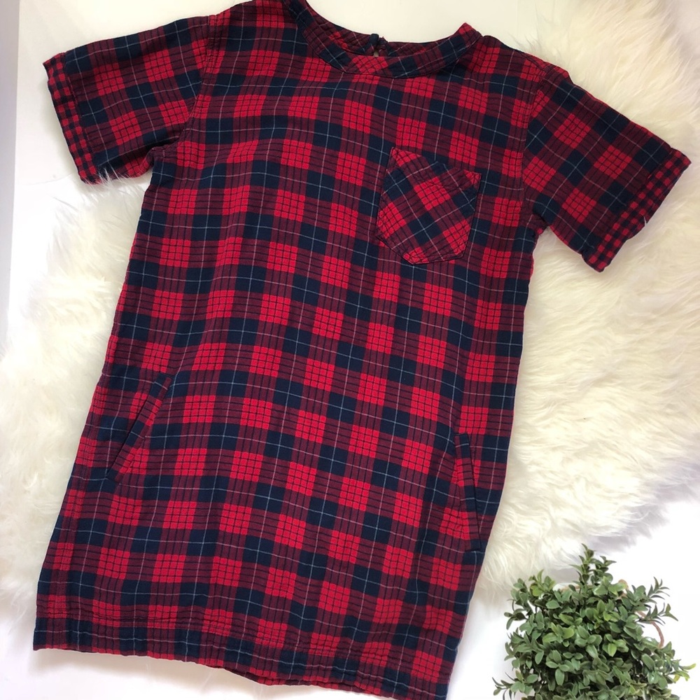 Madewell Edina Plaid Shirt Dress